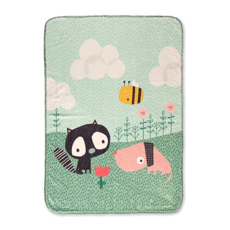 Couverture HappyFriday Moshi Moshi Best Buddies Multicouleur Microfibr