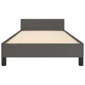 Cadre de lit sans matelas gris 90x190 cm similicuir