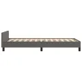 Cadre de lit sans matelas gris 90x190 cm similicuir