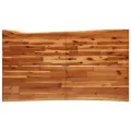 Ensemble à manger 3 pcs avec bord vivant bois massif d'acacia