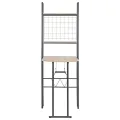 Ensemble à dîner pliant 3 pcs et étagère de rangement MDF acier