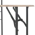 Ensemble à dîner pliant 3 pcs et étagère de rangement MDF acier