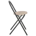 Ensemble à dîner pliant 3 pcs et étagère de rangement MDF acier