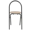 Ensemble à dîner pliant 3 pcs et étagère de rangement MDF acier