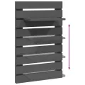 Étagères de chevet murales 2 pcs Gris Bois de pin massif