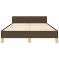 Cadre de lit sans matelas marron foncé 120x200 cm tissu