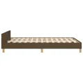 Cadre de lit sans matelas marron foncé 120x200 cm tissu