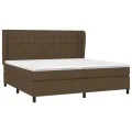 cadre de lit avec matelas Marron foncé 200x200 cm