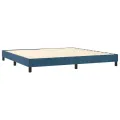 cadre de lit et matelas Bleu foncé 200x200cm Velours
