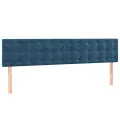 cadre de lit et matelas Bleu foncé 200x200cm Velours