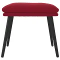 Repose-pied Rouge bordeaux 45x29,5x35 cm Velours