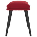Repose-pied Rouge bordeaux 45x29,5x35 cm Velours