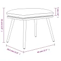 Repose-pied Rouge bordeaux 45x29,5x35 cm Velours