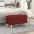 Banc Rouge bordeaux 70x35x41 cm Tissu