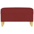 Banc Rouge bordeaux 70x35x41 cm Tissu