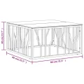 Table basse 80x80x40 cm acier inoxydable et verre