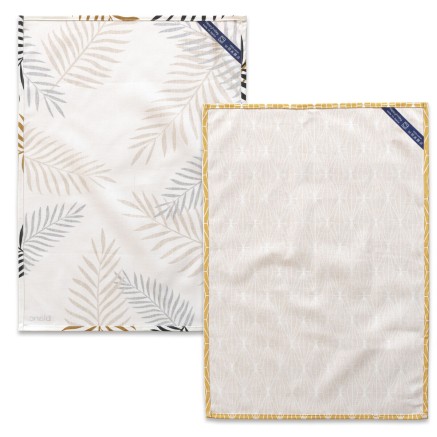 Küchentuch HappyFriday Blanc Foliage Bunt 70 x 50 cm (2 Stück) 2