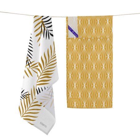 Panno da Cucina HappyFriday Blanc Foliage Multicolore 70 x 50 cm (2 Un