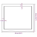 Étagère murale 60x50x(2-6) cm bois de chêne massif non traité
