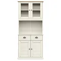 Buffet haut VIGO blanc 78x40x175 cm bois massif de pin