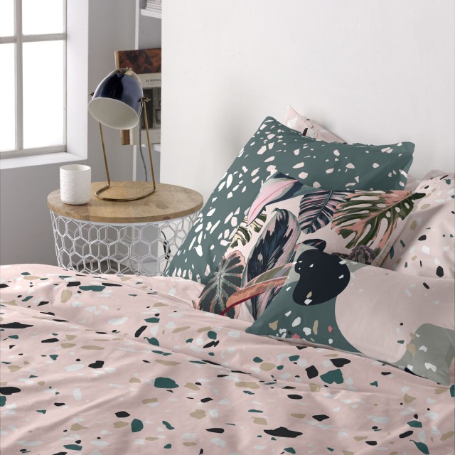 Cushion cover HappyFriday Blanc Granite Multicolour 60 x 60 cm