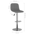 Tabourets de bar lot de 2 gris clair tissu