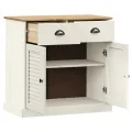 Buffet avec tiroirs VIGO 78x40x75 cm blanc bois massif de pin