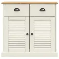 Buffet avec tiroirs VIGO 78x40x75 cm blanc bois massif de pin