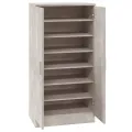 Armoire à chaussures Gris béton 55x35x108 cm Bois d'ingénierie