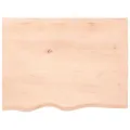 Étagère murale 80x60x2 cm bois de chêne massif non traité