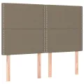 cadre de lit avec matelas Taupe 140x200 cm Tissu