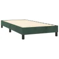 cadre de lit et matelas Vert foncé 80x200 cm Velours