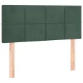 cadre de lit et matelas Vert foncé 80x200 cm Velours