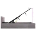 Cadre de lit à rangement hydraulique sans matelas 160x200 cm