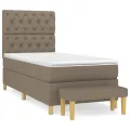 cadre de lit avec matelas Taupe 80x200 cm Tissu