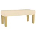 cadre de lit avec matelas Crème 80x200 cm Tissu