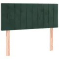cadre de lit et matelas Vert foncé 80x200 cm Velours
