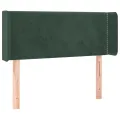 Tête de lit à LED Vert foncé 83x16x78/88 cm Velours