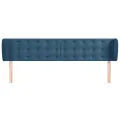 Tête de lit avec oreilles Bleu foncé 183x23x78/88 cm Velours