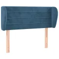 Tête de lit avec oreilles Bleu foncé 93x23x78/88 cm Velours