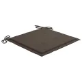Chaises de jardin et coussins taupe lot de 4 Bois teck massif