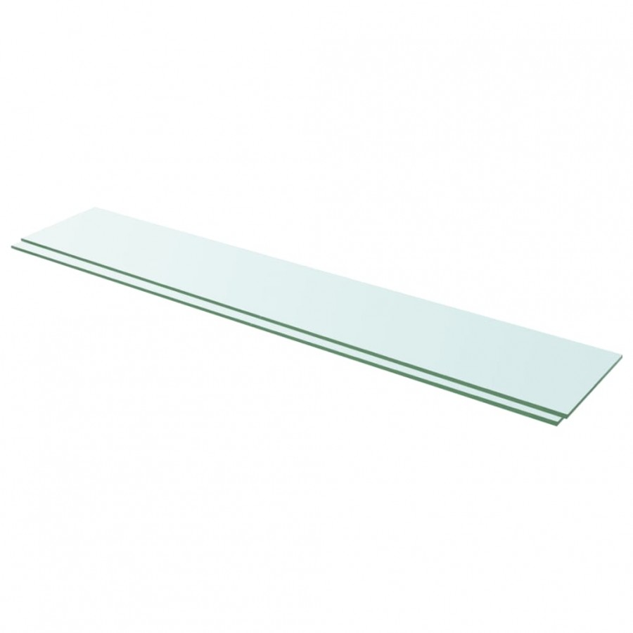 Panneaux d'étagère 2 pcs Verre Transparent 110 x 20 cm