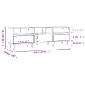 Meuble TV chêne marron 150x30x44,5 cm bois d'ingénierie