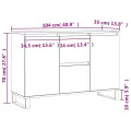 Buffet chêne sonoma 104x35x70 cm bois d'ingénierie