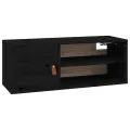 Armoire murale Noir 80x30x30 cm Bois de pin massif