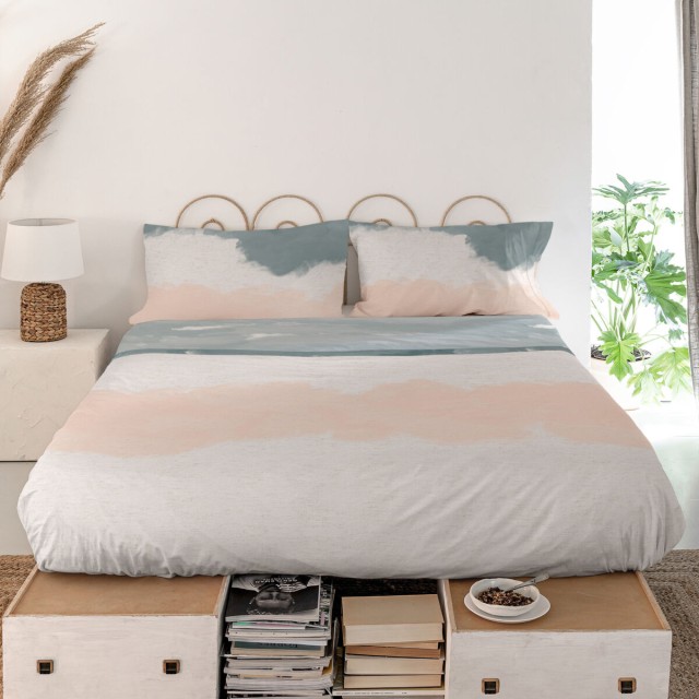 Drap HappyFriday Blanc Seaside Multicouleur 240 x 270 cm