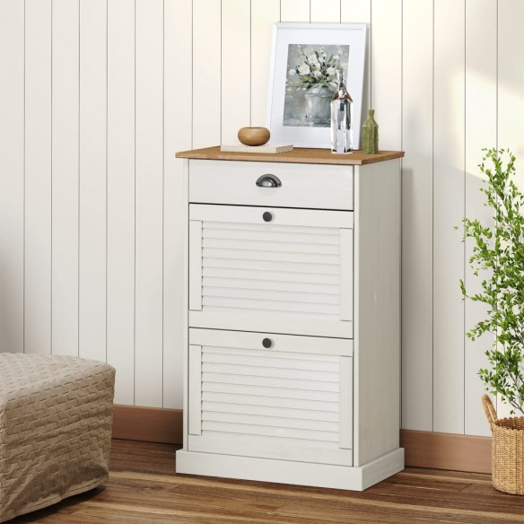 Armoire à chaussures VIGO 60x35x96 cm blanc bois massif de pin