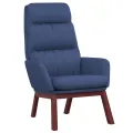 Chaise de relaxation Bleu Tissu
