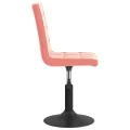 Chaises pivotantes à manger lot de 2 rose velours
