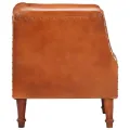 Chaise cabriolet marron Cuir véritable de chèvre